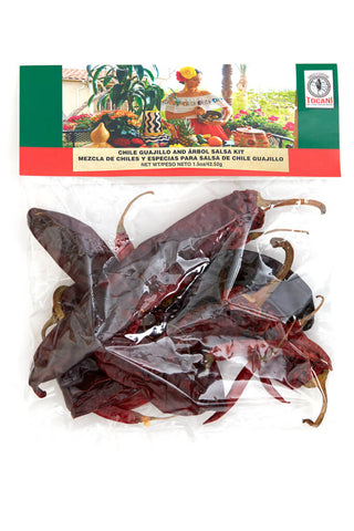 Chile Guajillo and Chile De Árbol Salsa Kit / Mezcla De Chiles Y Especias Para Salsa De Chile Guajillo y Chile De Árbol.